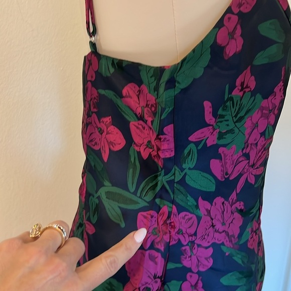 ♥️♥️Absolutely Exquisite Navy Blue Floral Jacquard Mini Dress ♥️♥️ - Picture 5 of 9